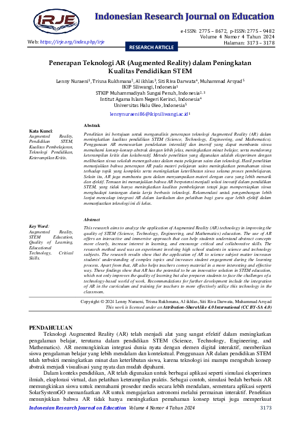 Pdf Penerapan Teknologi Ar Augmented Reality Dalam Peningkatan