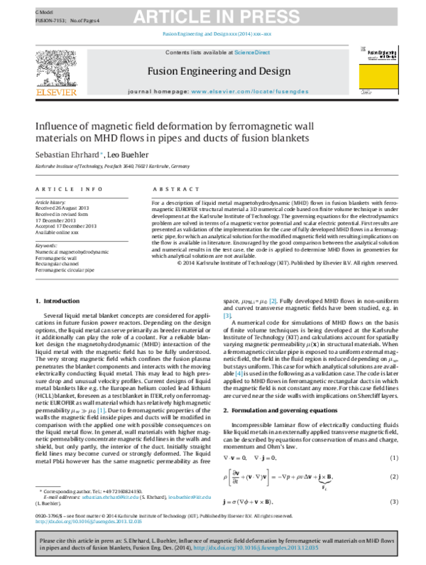 (PDF) Influence of magnetic field deformation by ferromagnetic wall ...