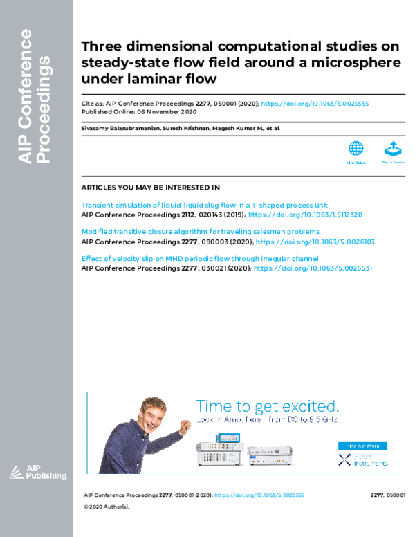 (PDF) Three dimensional computational studies on steady-state flow ...