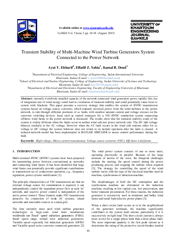(PDF) Transient Stability of Multi-Machine Wind Turbine Generators ...
