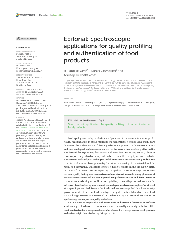 (PDF) Editorial: Spectroscopic applications for quality profiling and ...