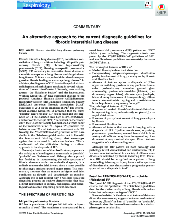 (PDF) An alternative approach to the current diagnostic guidelines for ...