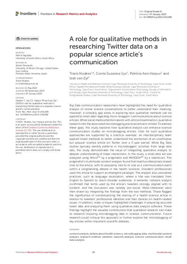 (PDF) A role for qualitative methods in research