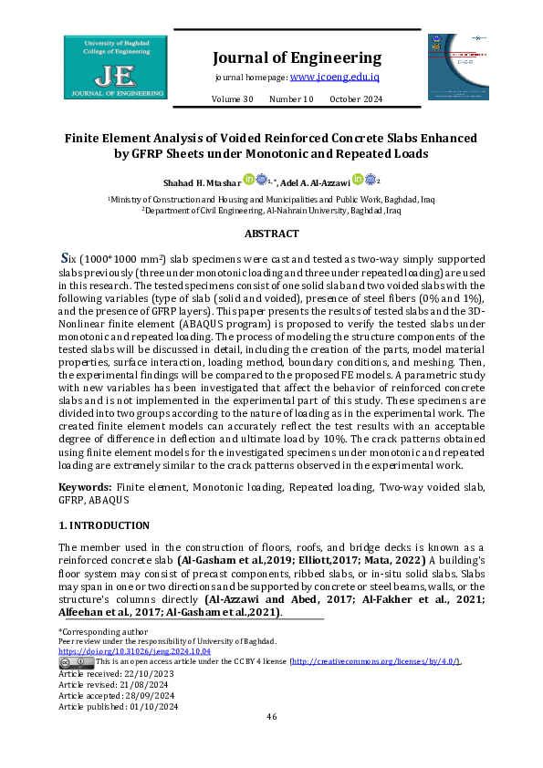 (PDF) Finite Element Analysis of Voided Reinforced Concrete Slabs ...