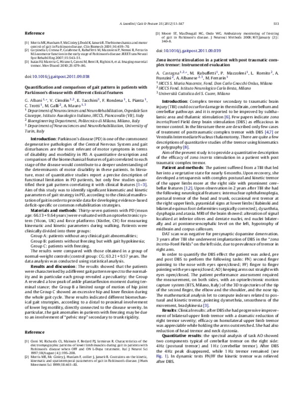 (PDF) Quantification and comparison of gait pattern in patients with ...