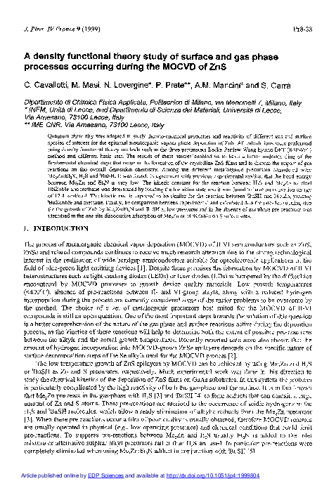 (PDF) A density functional theory study of surface and gas phase ...