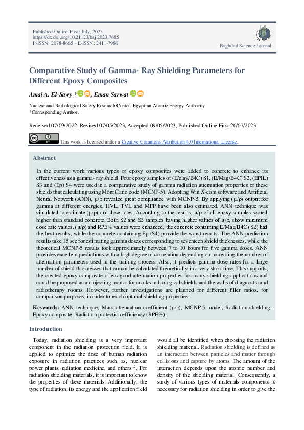 (PDF) Comparative Study of Gamma- Ray Shielding Parameters for ...