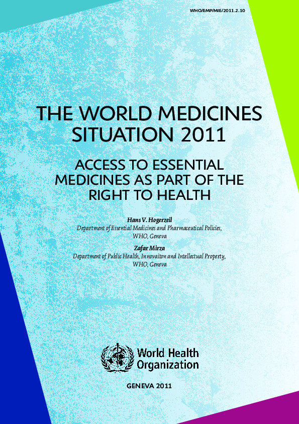(PDF) The World Medicines Situation 2011 Access to Essential Medicines ...