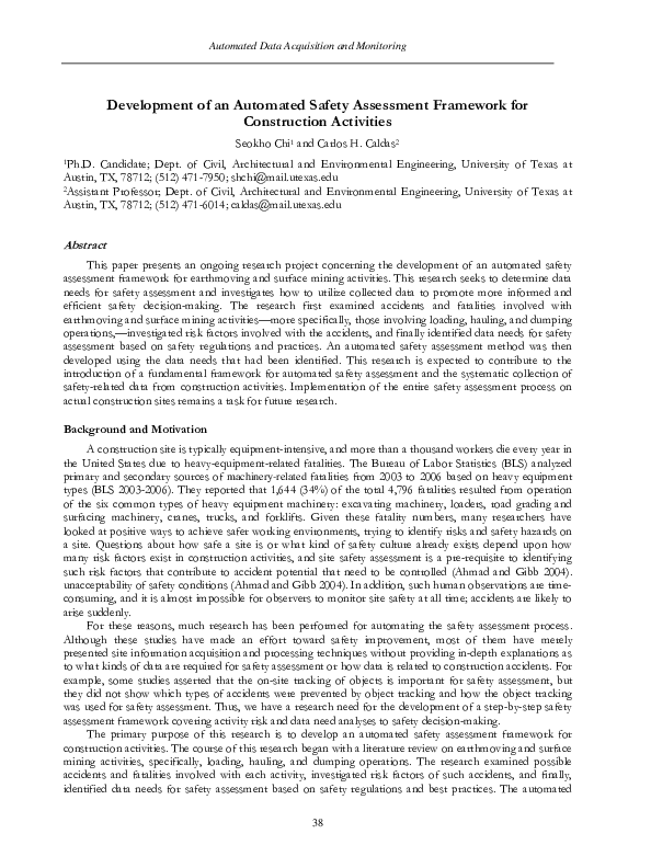 (PDF) Development of an Automated Safety Assessment Framework for ...