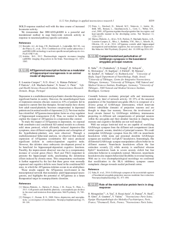 (PDF) Compartmentalised perturbation of GABAergic synapses in the ...