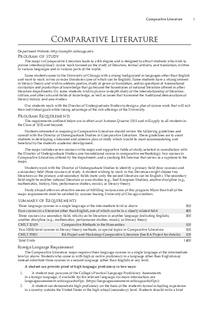 (PDF) Comparative Literature