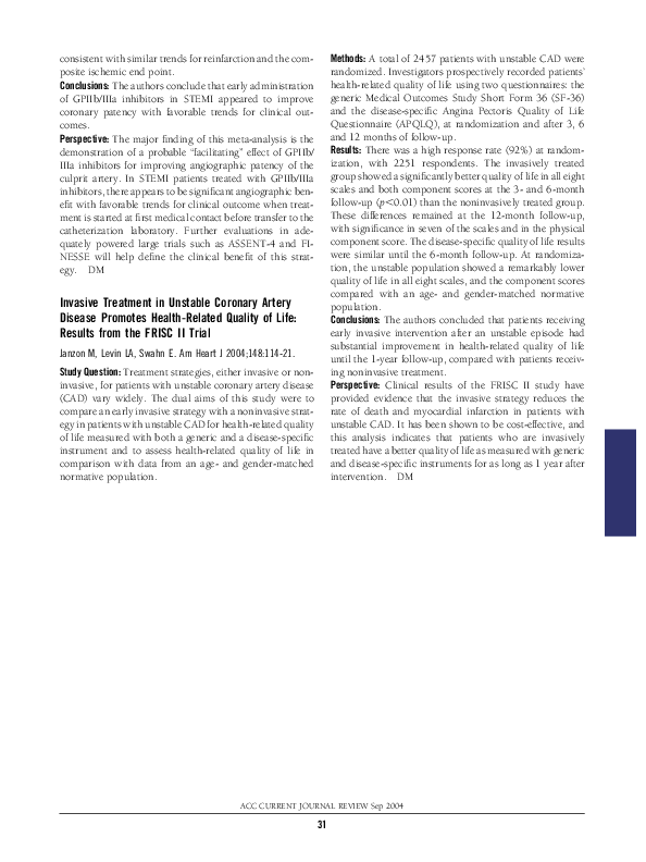 (PDF) Invasive treatment in unstable coronary artery disease promotes ...