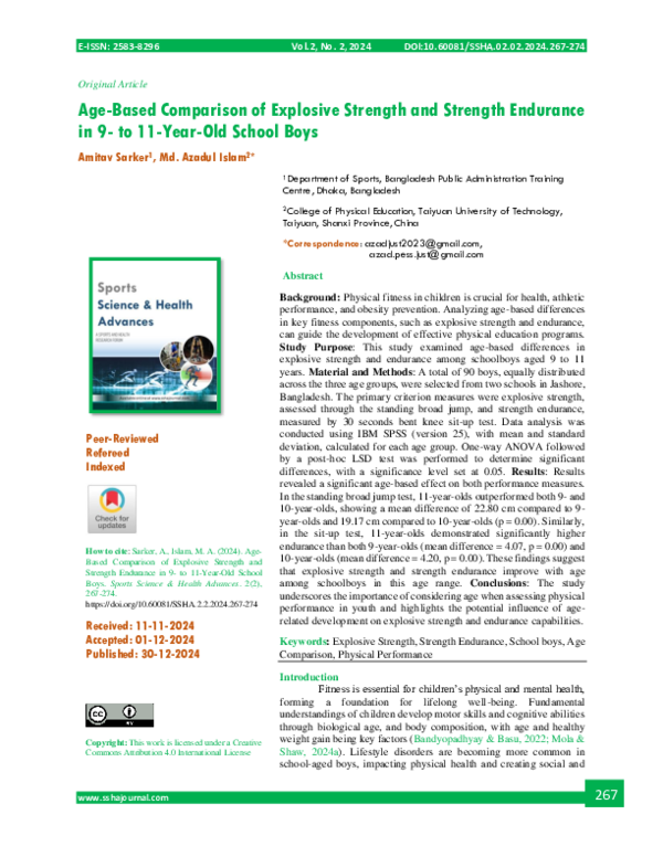 (PDF) Age Based Comparison of Explosive Strength and Strength Endurance ...