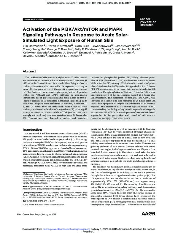 (PDF) Activation of the PI3K/Akt/mTOR and MAPK Signaling Pathways in ...