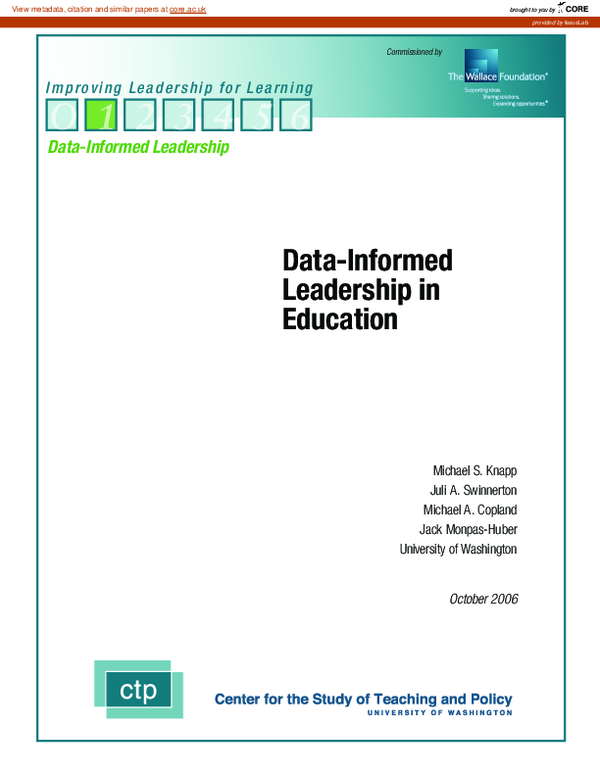 (PDF) Data-Informed Leadership in Education