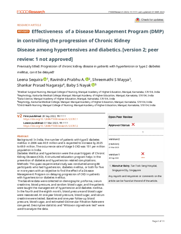 (PDF) Effectiveness of a Disease Management Program (DMP) in ...