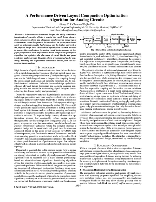 (PDF) A Performance Driven Layout Compaction Optimization Algorithm for ...
