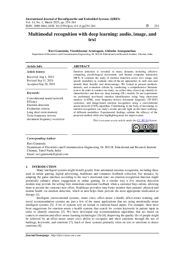 (PDF) Multimodal recognition with deep learning: audio, image, and text