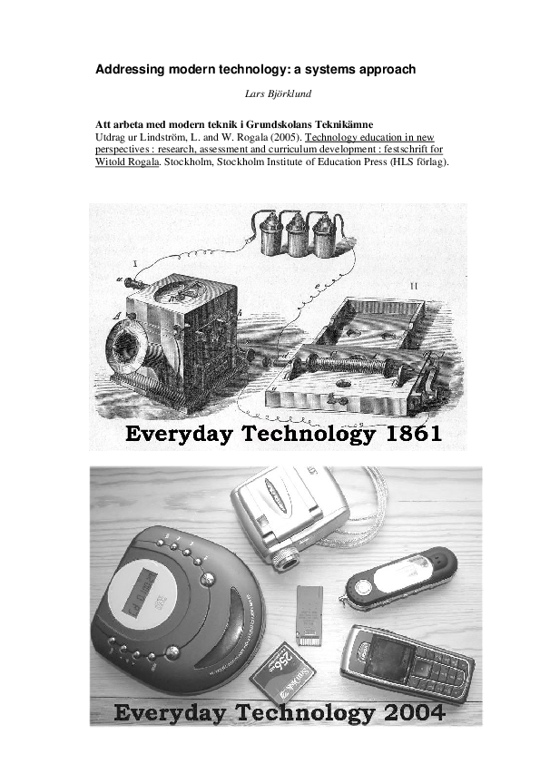 (PDF) 2 Addressing modern technology: a systems approach