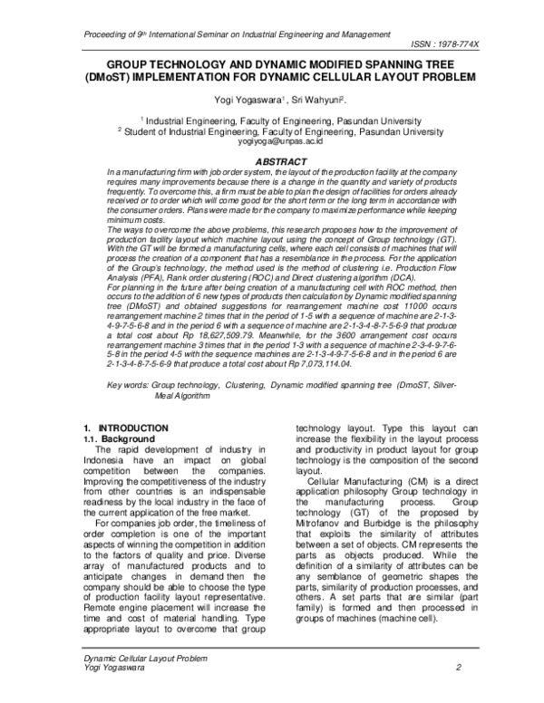 (PDF) GROUP TECHNOLOGY AND DYNAMIC MODIFIED SPANNING TREE ( DMoST ...