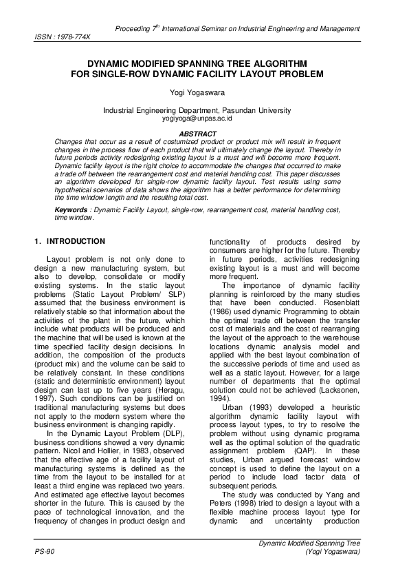 (PDF) Dynamic Modified Spanning Tree Algorithm for Single-Row Dynamic ...