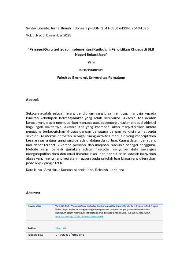 (PDF) Jurnal ilmiah pendidikan SLB