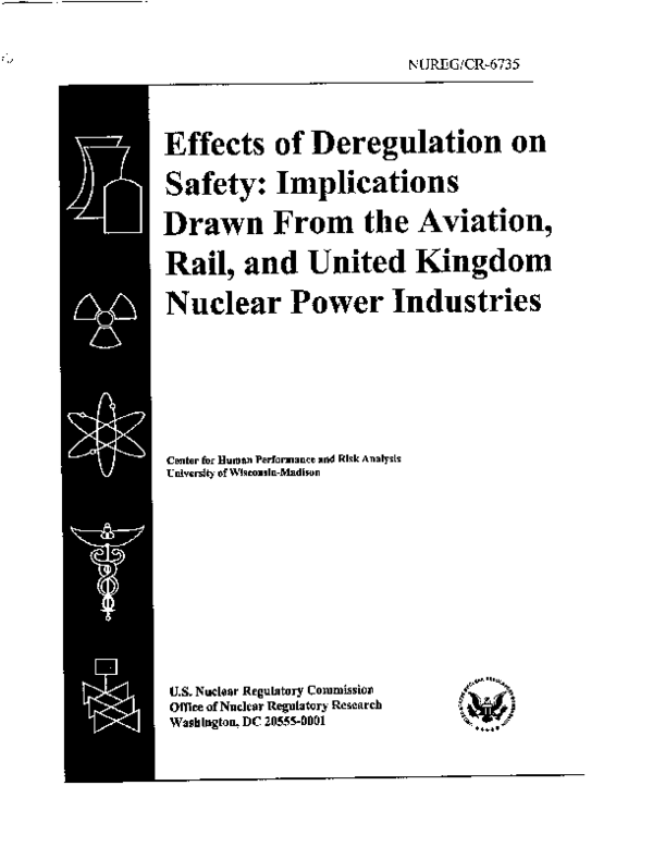 (PDF) Effects of deregulation on safety : implications drawn from the ...