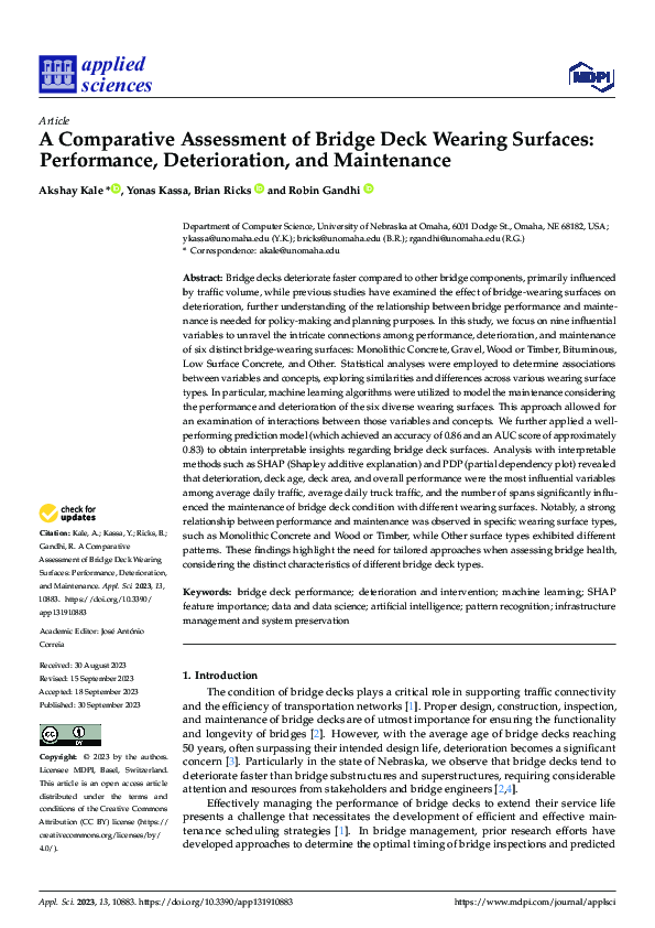 (PDF) A Comparative Assessment of Bridge Deck Wearing Surfaces ...
