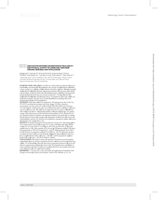 (PDF) MP730ASSOCIATION Between Neighborhood Walkability and Physical ...