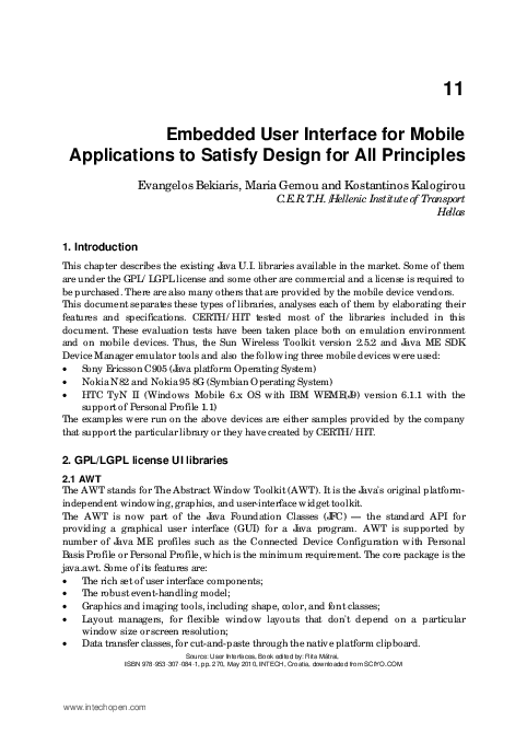 (PDF) Embedded User Interface for Mobile Applications to Satisfy Design ...