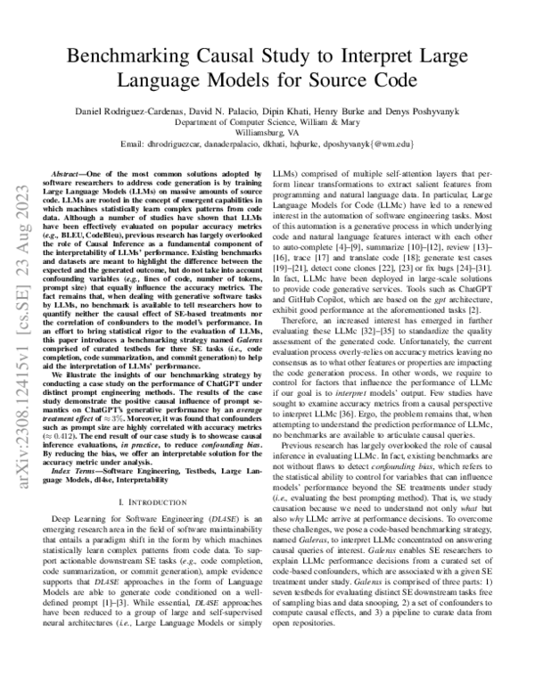 (PDF) Benchmarking Causal Study to Interpret Large Language Models for ...
