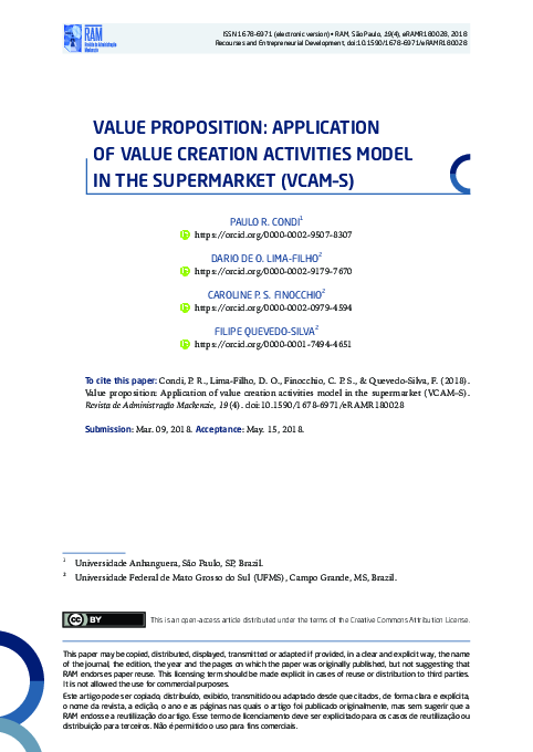 (PDF) Value Proposition: Application of Value Creation Activities Model ...