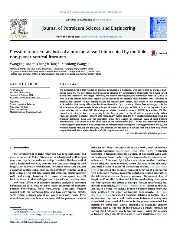 (PDF) Pressure Transient Analysis of Horizontal Wells in a Fractured ...