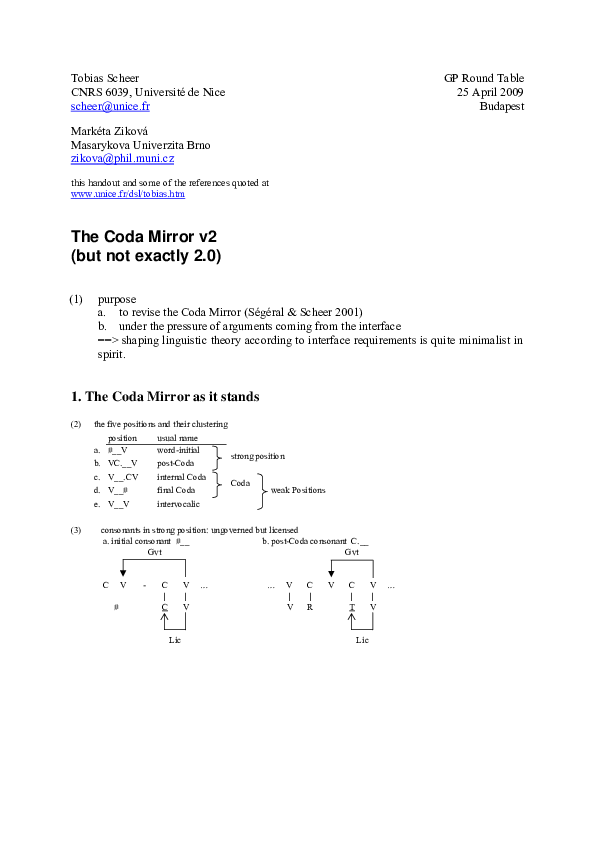 First page of &ldquo;The Coda Mirror v2 (but not exactly 2.0)&rdquo;