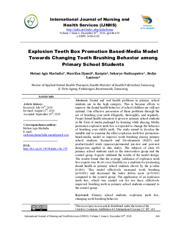 (PDF) Explosion Teeth Box Promotion Based-Media Model Towards Changing ...