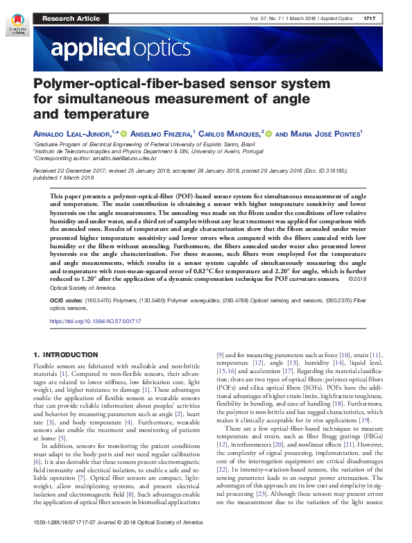 (PDF) Polymer-optical-fiber-based sensor system for simultaneous ...