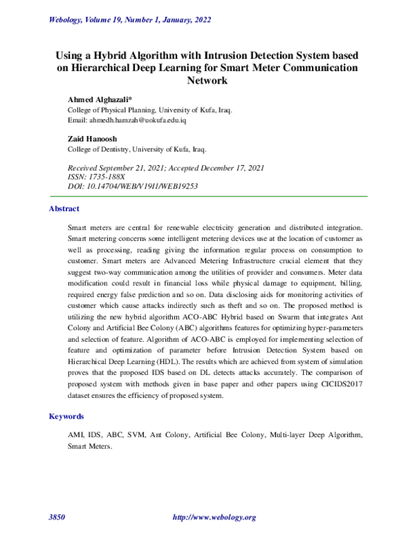 (PDF) Using a Hybrid Algorithm with Intrusion Detection System based on ...