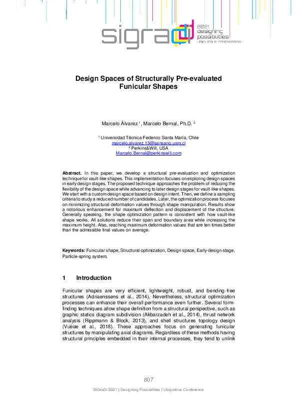 (PDF) Design Spaces of Structurally Pre-evaluated Funicular Shapes