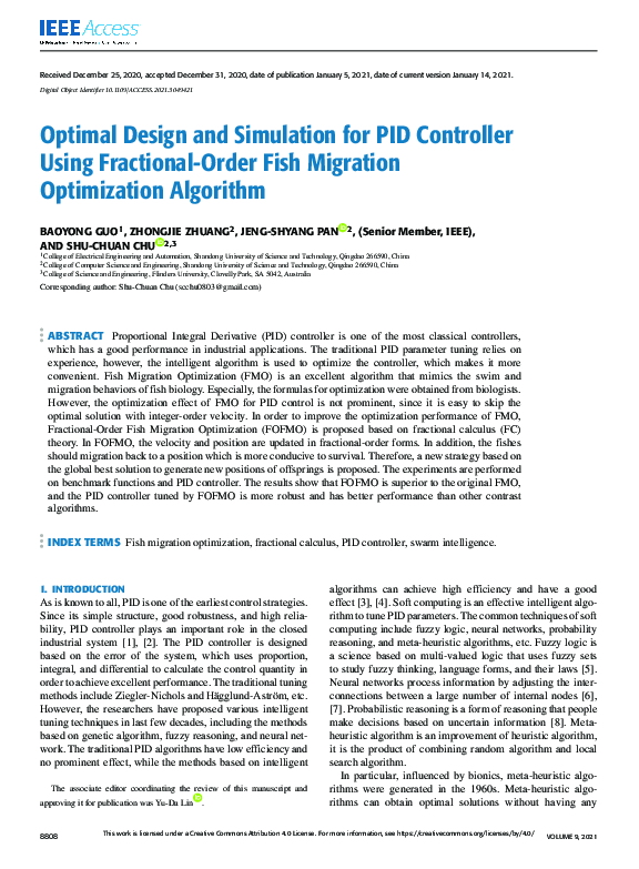 (PDF) Optimal Design and Simulation for PID Controller Using Fractional ...