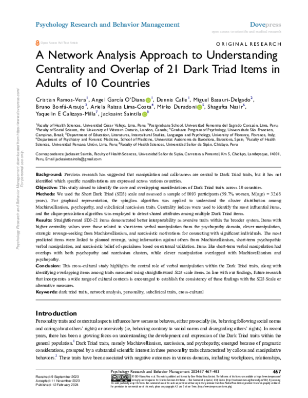 (PDF) A Network Analysis Approach to Understanding Centrality and ...