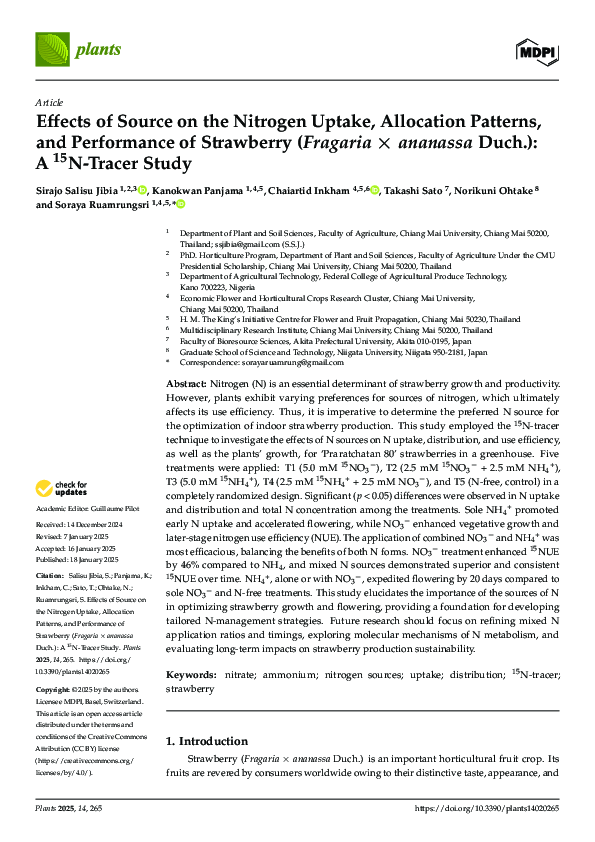 (PDF) Effects of Source on the Nitrogen Uptake, Allocation Patterns ...