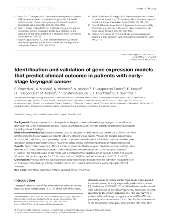 (PDF) Identification and validation of gene expression models that ...