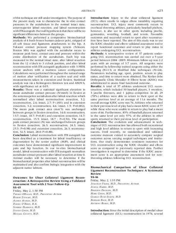 (PDF) Outcomes for Ulnar Collateral Ligament Reconstruction: A ...