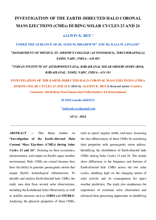 (PDF) INVESTIGATION OF THE EARTH-DIRECTED HALO CORONAL MASS EJECTIONS ...