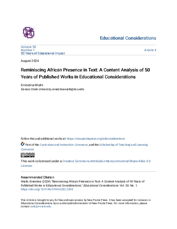 (PDF) Educational Considerations Educational Considerations Volume 50 ...
