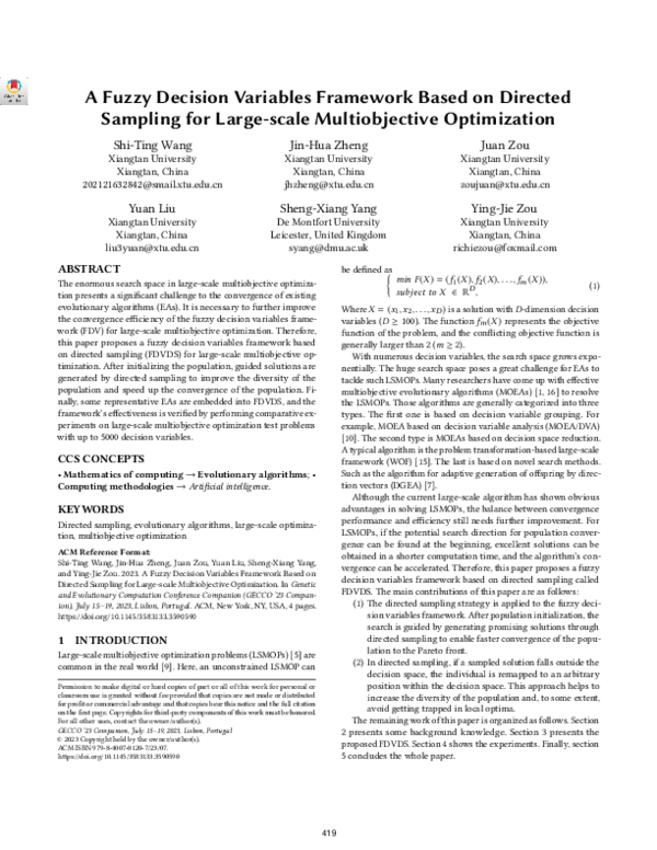 (PDF) A Fuzzy Decision Variables Framework Based on Directed Sampling ...