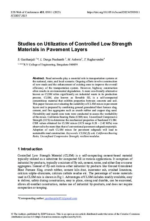 (PDF) Studies on Utilization of Controlled Low Strength Materials in ...