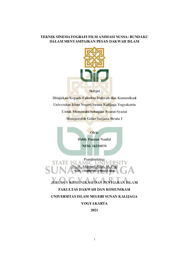 Pdf Teknik Sinematografi Film Animasi Nussa Bundaku Dalam