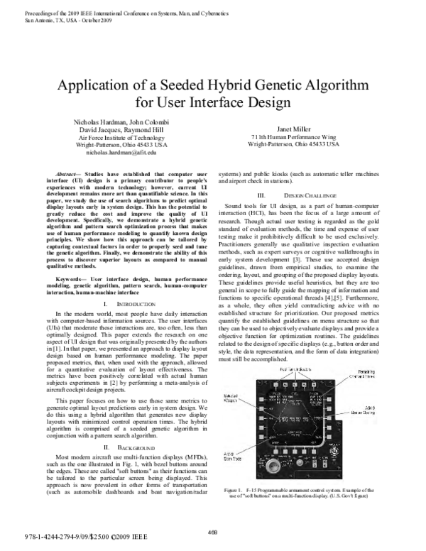 (PDF) Application of a seeded hybrid genetic algorithm for user ...