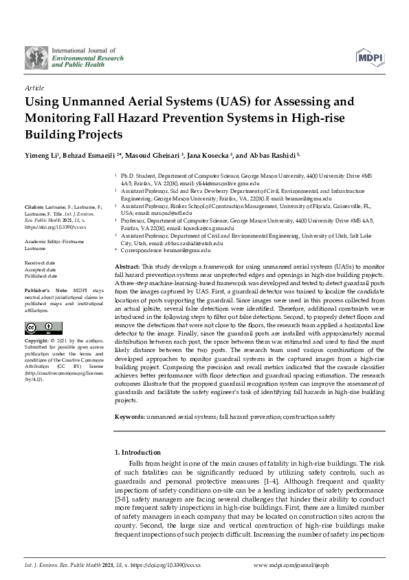 (PDF) Using Unmanned Aerial Systems (UAS) for Assessing and Monitoring ...